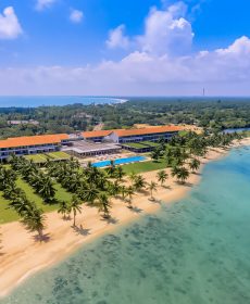 Ariel view of Amaya Beach in Pasikudah