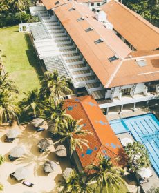 Ariel view of Goldi Sands Hotel in Negombo